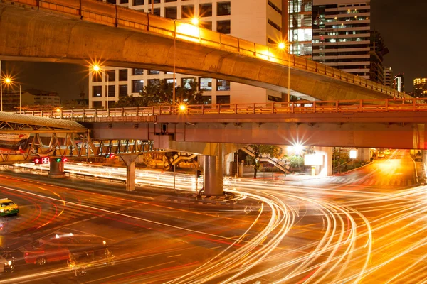 stock image Light vehicles in the intersection.