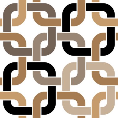 Brown twisted rings seamless pattern clipart