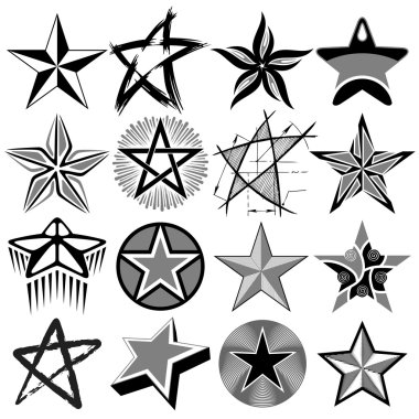 Star set clipart