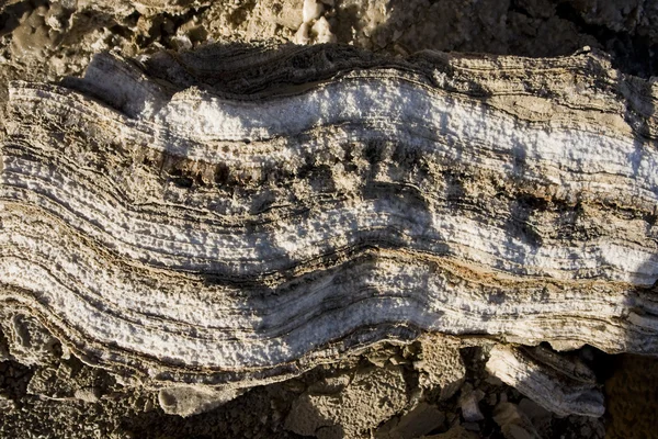 Tekstury warstwy osadów soli — Zdjęcie stockowe