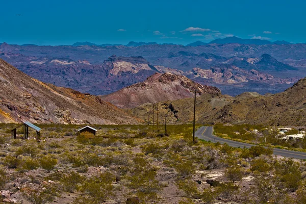 老内华达沙漠公路、 埃尔多拉多峡谷、 纳尔逊 — 图库照片