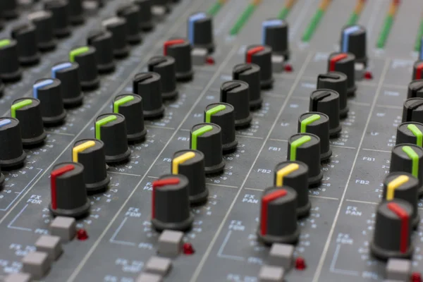 Ljud ombord mixerbord — Stockfoto