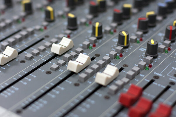 Audio mixing board console