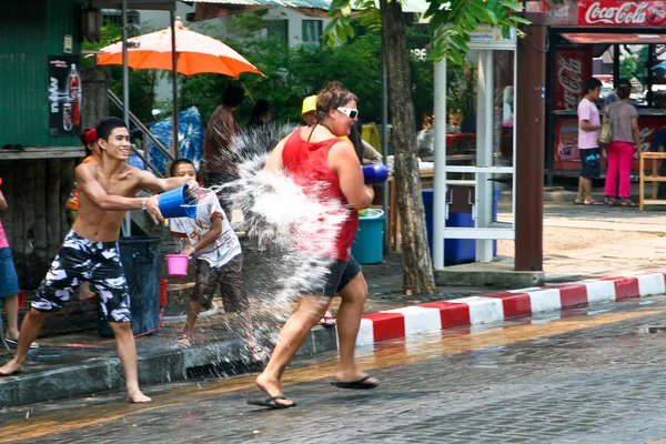 stock image Thai new year (Songkran) celebration in Chiang Mai, Thailand