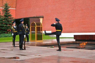 töreni Moskova kremlin korumalar değiştirme