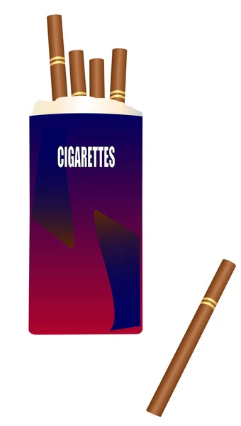 Pack de cigarettes — Image vectorielle