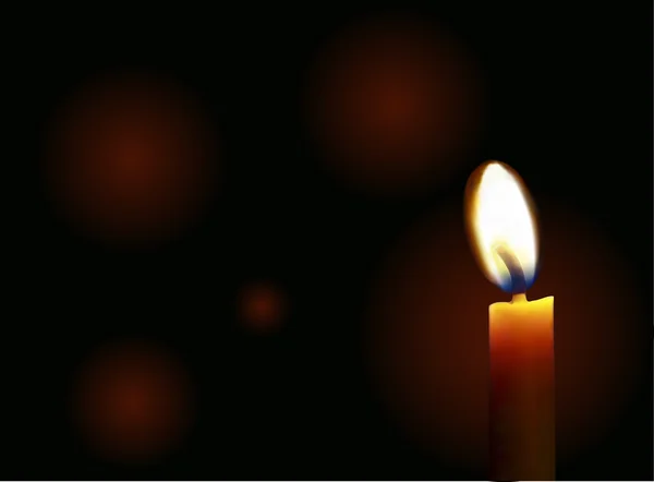 黑色背景上的蜡烛 — 图库矢量图片