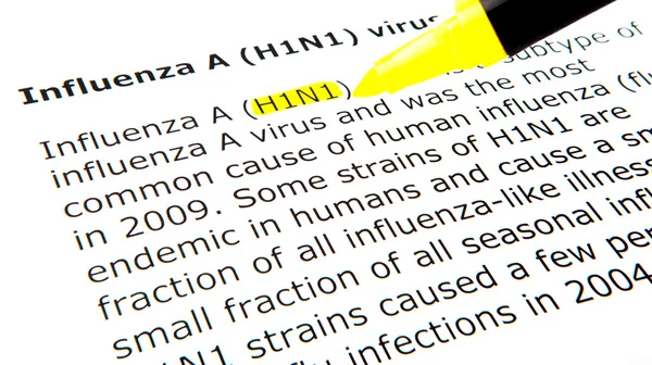 甲型 h1n1 流感病毒 — 图库照片
