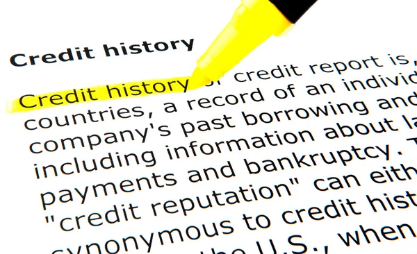 Historia del crédito — Foto de Stock