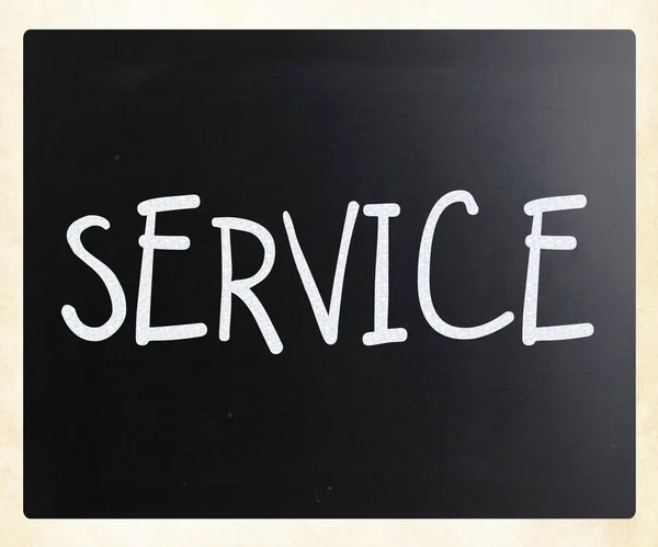 "Service" handwritten with white chalk on a blackboard — Stock Photo, Image
