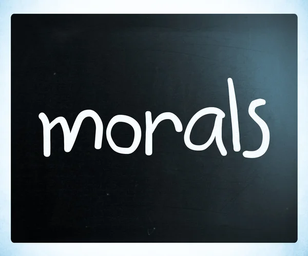 "La moral "escrito a mano con tiza blanca en una pizarra —  Fotos de Stock