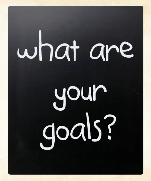 What Your Goals Handwritten White Chalk Blackboard — Stock Photo, Image