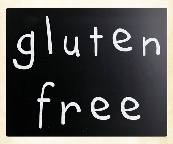 Gluten Free Diet Concept Handwritten White Chalk Blackboard — Stock Photo, Image