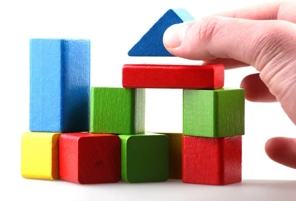 stock image Wooden building blocks