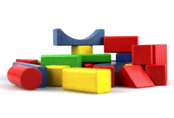 stock image Wooden building blocks