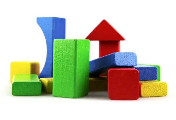 stock image Wooden building blocks