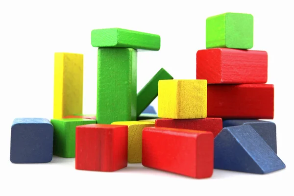 stock image Wooden building blocks