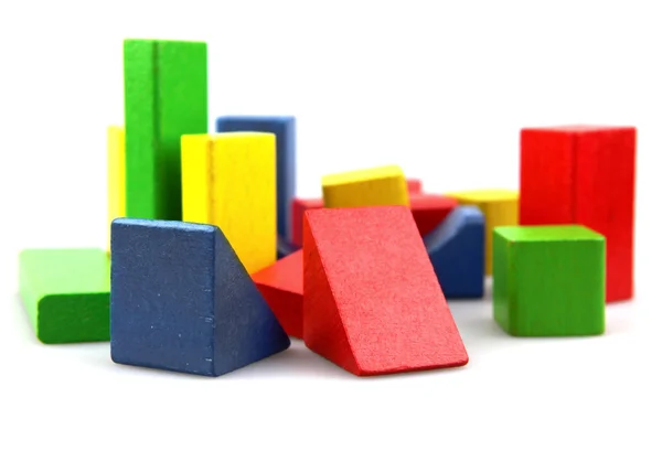 Wooden building blocks — Stock Photo, Image