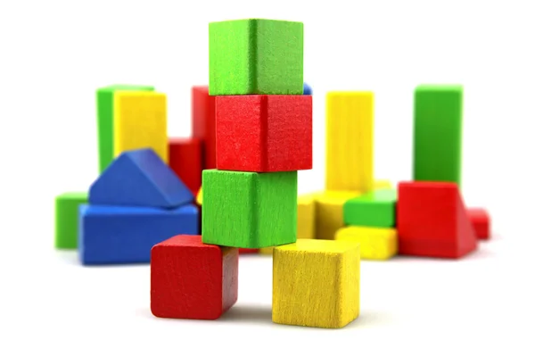 Wooden building blocks — Stock Photo, Image