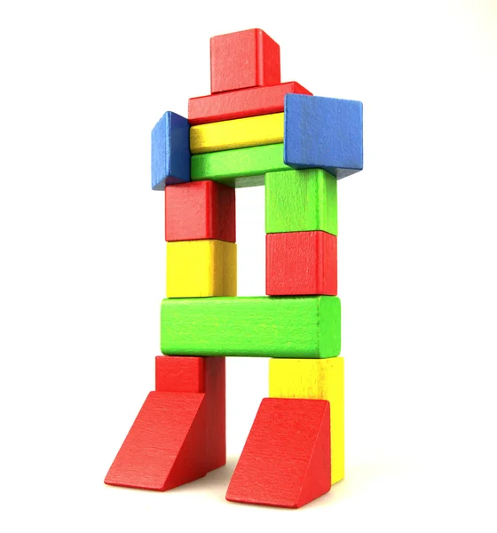 Wooden building blocks — Stock Photo, Image