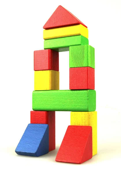 Stock image Wooden building blocks