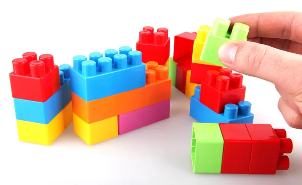 stock image Plastic toy blocks