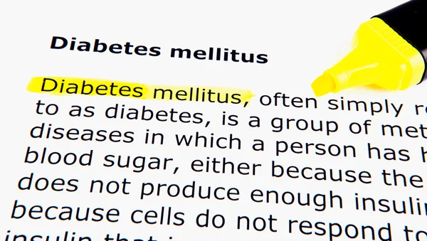 당뇨병 mellitus — 스톡 사진