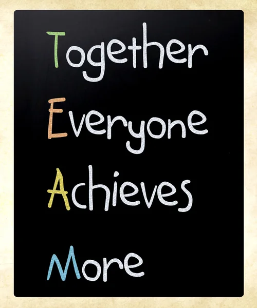 Teamwork concept on blackboard — Stock Photo, Image