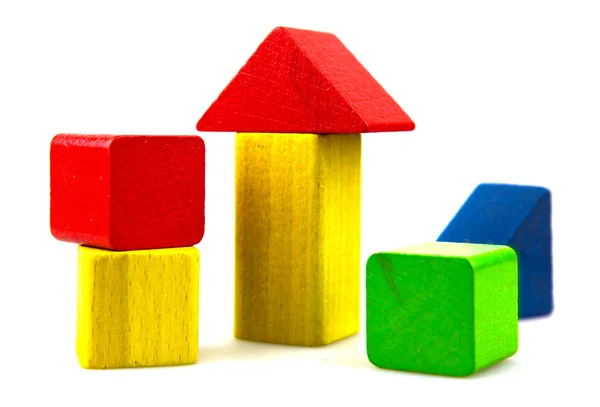 stock image Wooden building blocks