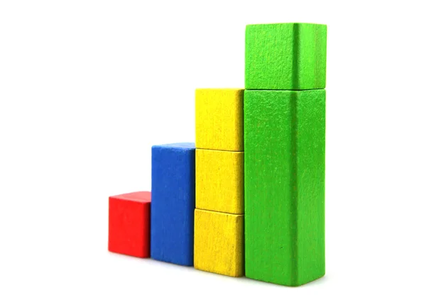 stock image Plastic building blocks on a white background