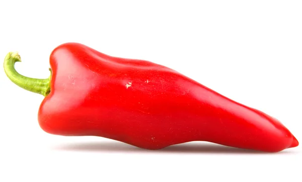 Κόκκινες πιπεριές τσίλι σε λευκό φόντο — Φωτογραφία Αρχείου