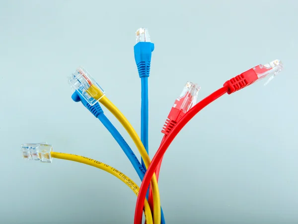 Ethernet ağ kabloları — Stok fotoğraf