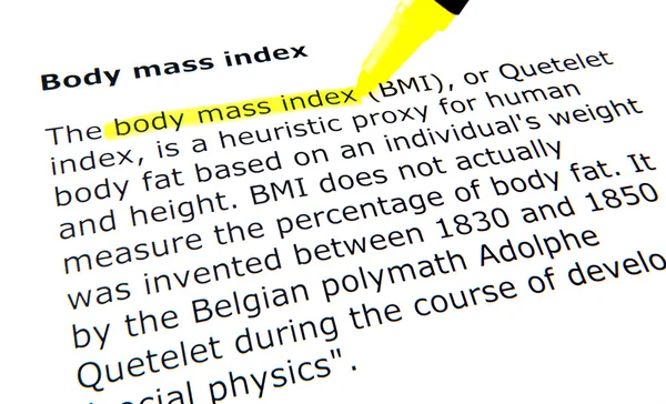 Vücut kitle indeksi (VKİ) — Stok fotoğraf