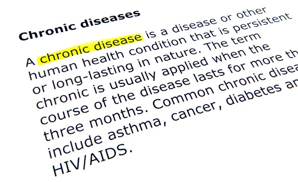 Chronische ziekten — Stockfoto