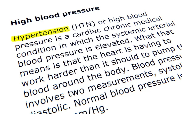 High blood pressure — Stock Photo, Image