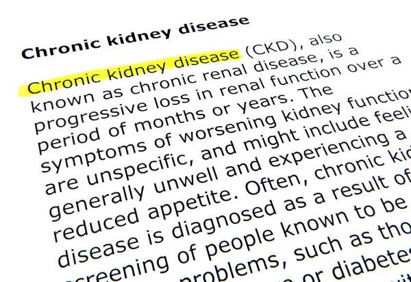 Chronic kidney disease — Stock Photo, Image
