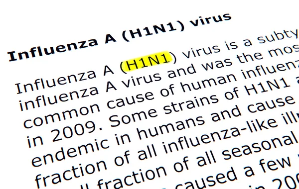 Вірус грипу A (H1N1) — стокове фото