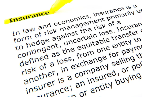 Försäkring — Stockfoto