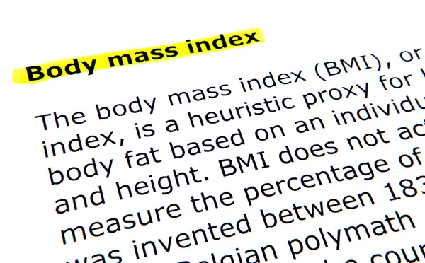 Індекс маси тіла (BMI ) — стокове фото