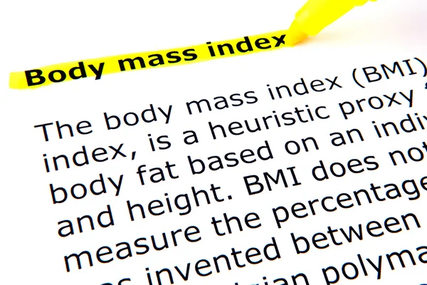 身体质量指数 (Bmi) — 图库照片