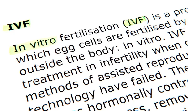 In vitro-fertilisering (Ivf) — Stockfoto