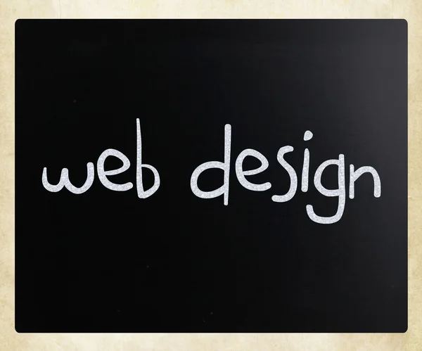"Webdesign "handgeschrieben mit weißer Kreide auf einer Tafel — Stockfoto