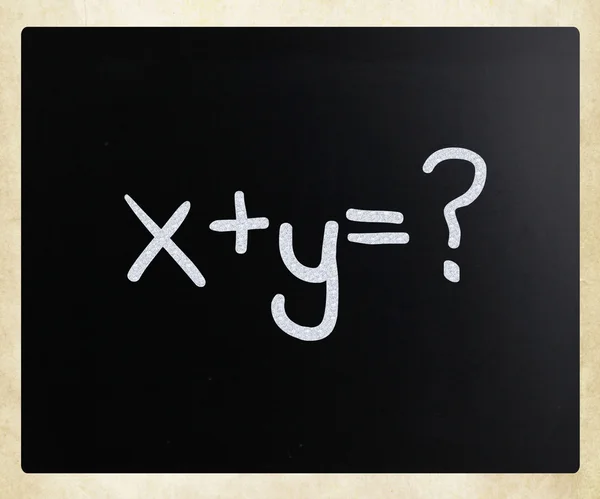 "Álgebra "escrito a mano con tiza blanca en una pizarra —  Fotos de Stock