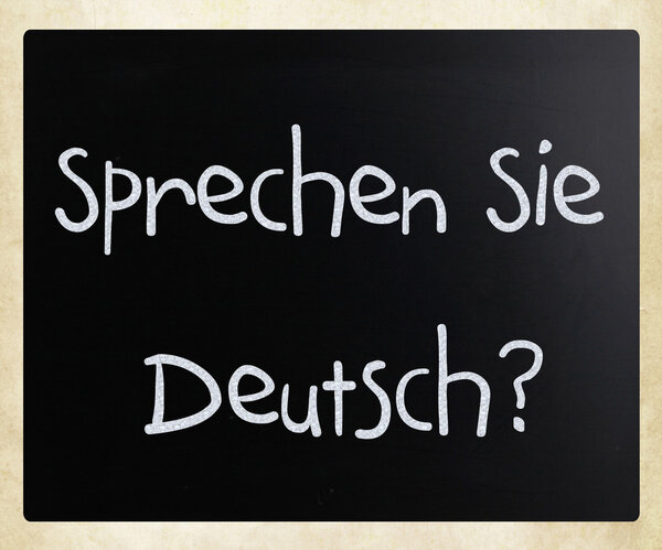 "Sprechen Sie Deutsch? " ручной работы с белым мелом на чердаке

