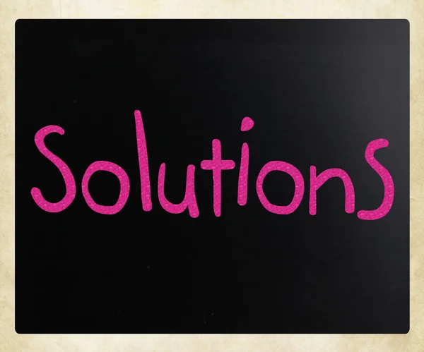 Lösungen mit Kreide geschrieben — Stockfoto