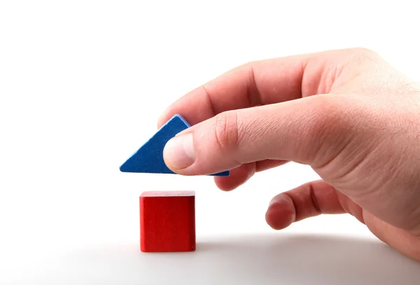 stock image Wooden building blocks