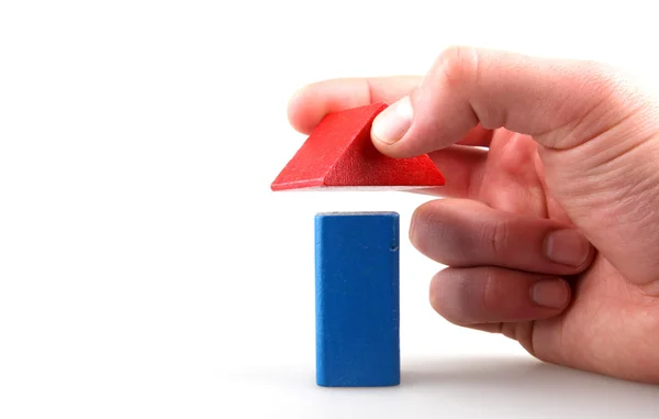 stock image Wooden building blocks