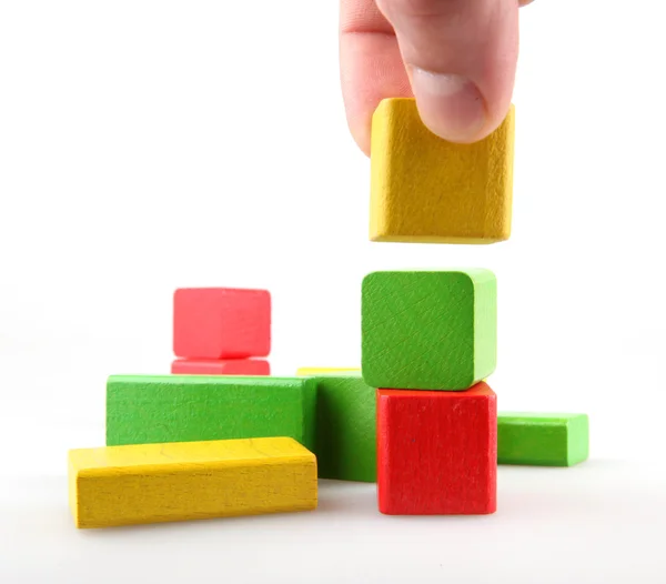 stock image Wooden building blocks