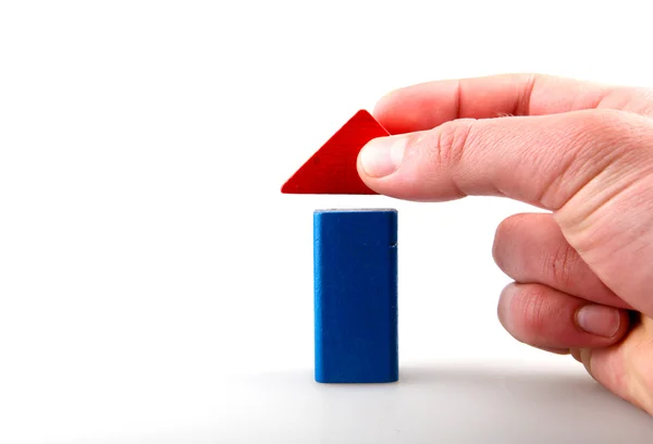 stock image Wooden building blocks