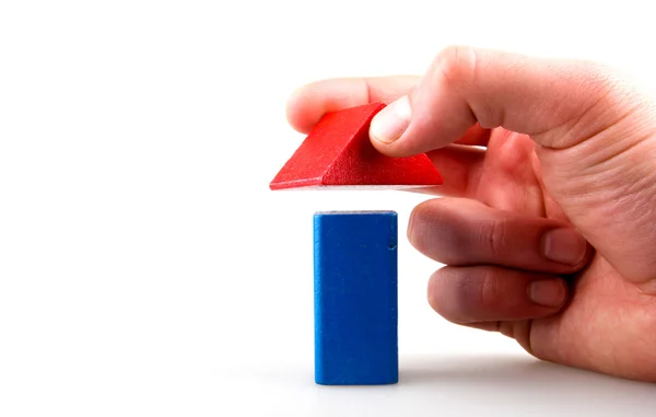 stock image Wooden building blocks